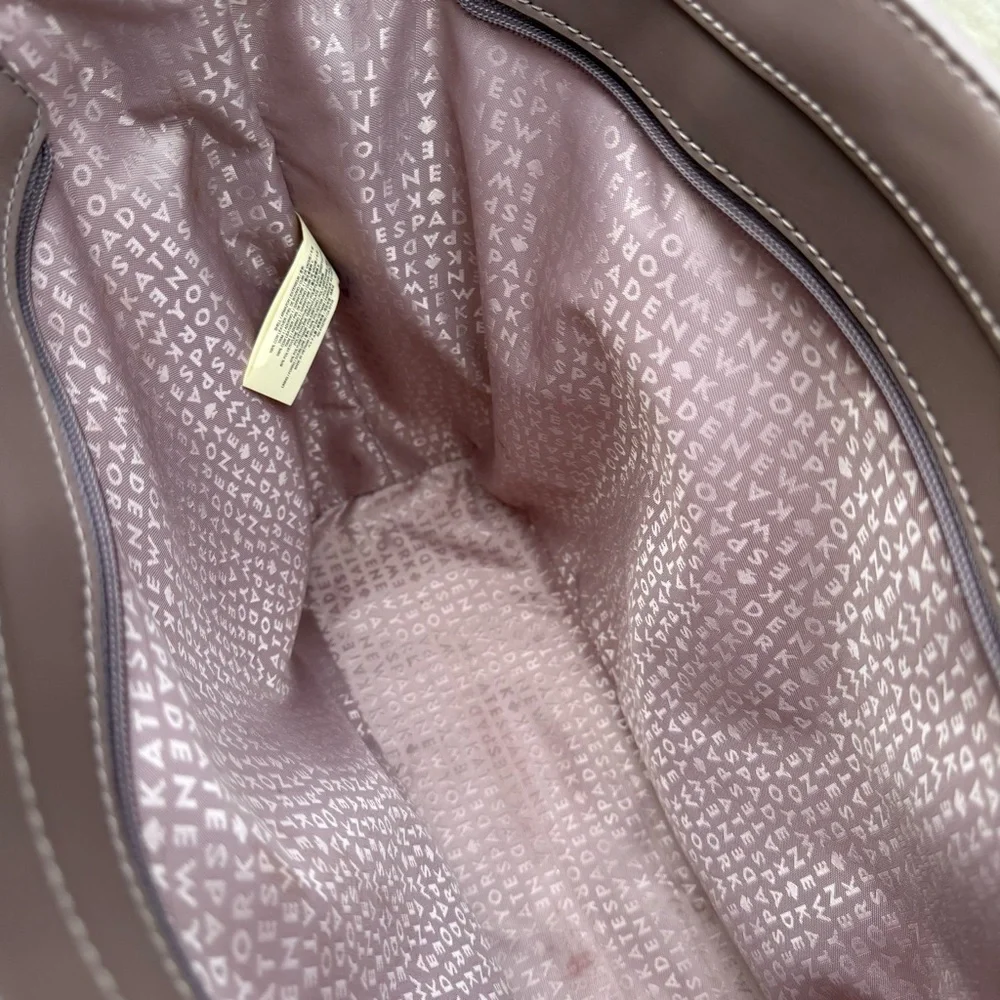 Kate Spade New York Kearny Street Grecia Tote Bag Purse in Taupe Leather